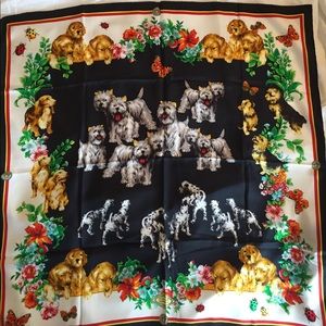 Vintage Versace 100% silk scarf made in Italy